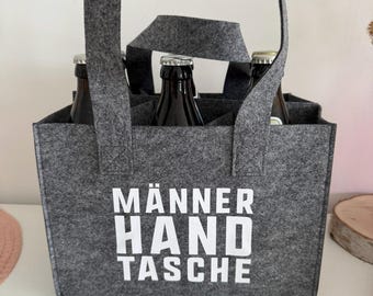 Männerhandtasche. Bierträger. Geschenk für Männer. Flaschentasche