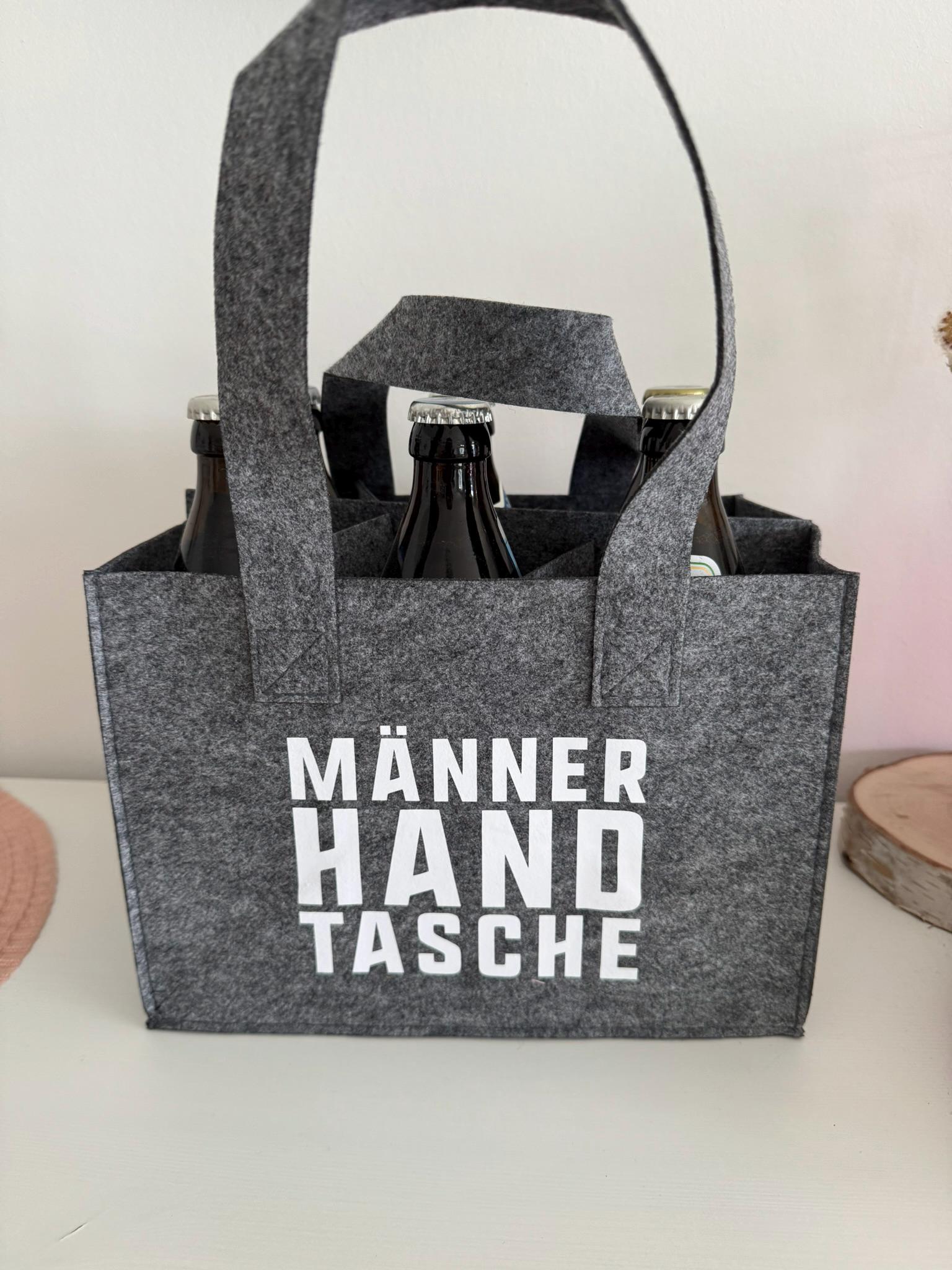 Männerhandtasche. Bierträger. Geschenk für Männer. Flaschentasche
