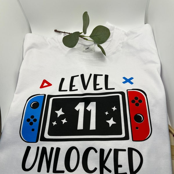 Geburtstagsshirt Gaming. Level. Geburtstag T-Shirt Junge. Spielekonsole. Gamer. 11. Geburtstag