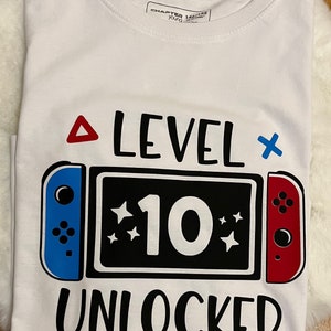 Geburtstagsshirt Gaming. Level. Geburtstag T-Shirt Junge. Spielekonsole. Gamer 画像 2