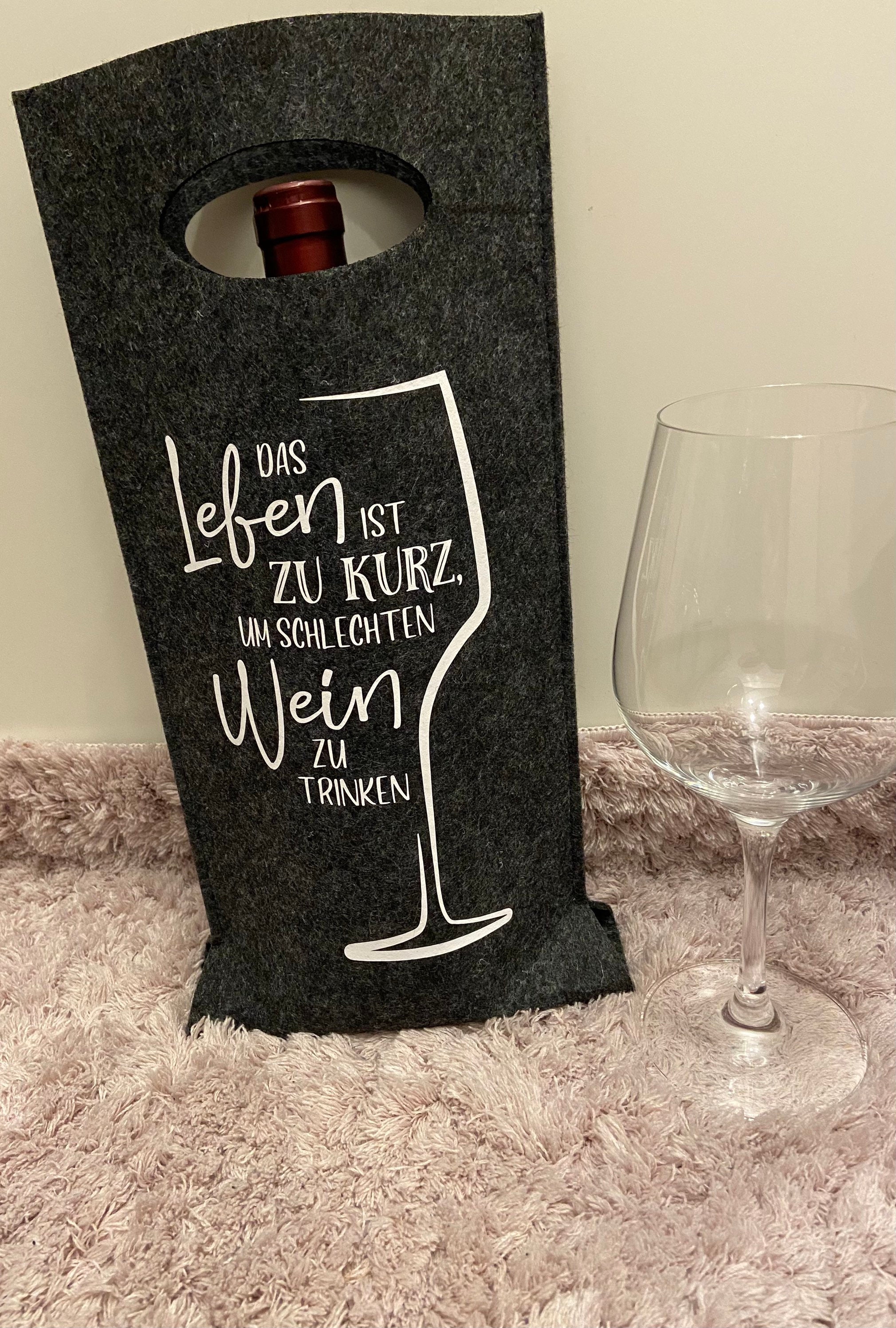 Geschiedene Wein-Geschenktüte Aus Jute – Mit Karte „Sie Endlich Geschieden“, 34,1 Cm Hoch, Für 750 Ml Flaschen