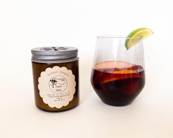 Summer Sangria scented soy candle