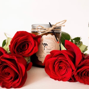 Stop & Smell the Roses scented soy candle