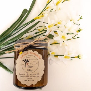 Jasmine & Honeysuckle scented soy candle