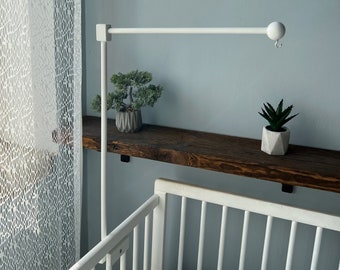 Wooden Baby Mobile Arm, Crib Attachment, Nursery Decor