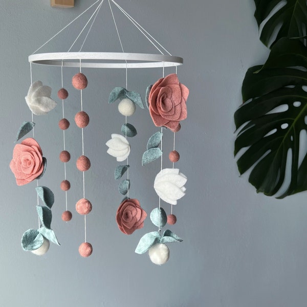 Flower Baby Mobile Etsy