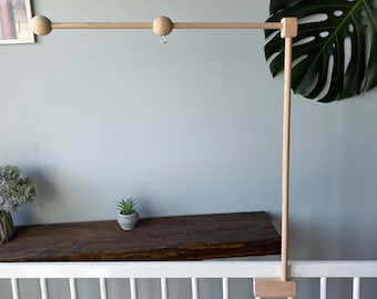 Wooden Baby Mobile Arm – Crib Attachment, Nursery Decor