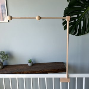 Baby mobile arm / holder- Wooden baby mobile stand - crib baby mobile attachment-nursery mobile stand