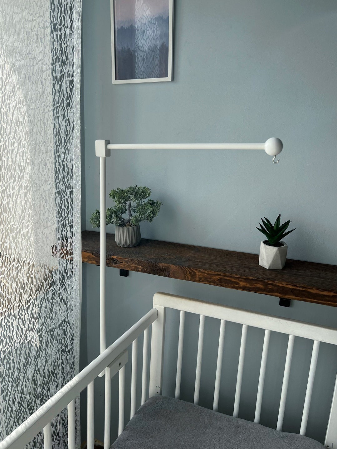 Baby Mobile Arm, Wooden Baby Mobile Holder, Crib Baby Mobile Attachment