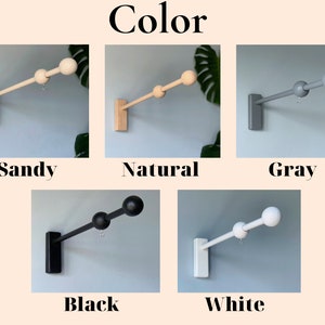 wooden wall arm for baby mobile, baby mobile holder image 3