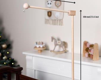 Wooden Baby Mobile Arm, Crib Attachment, Nursery Decor