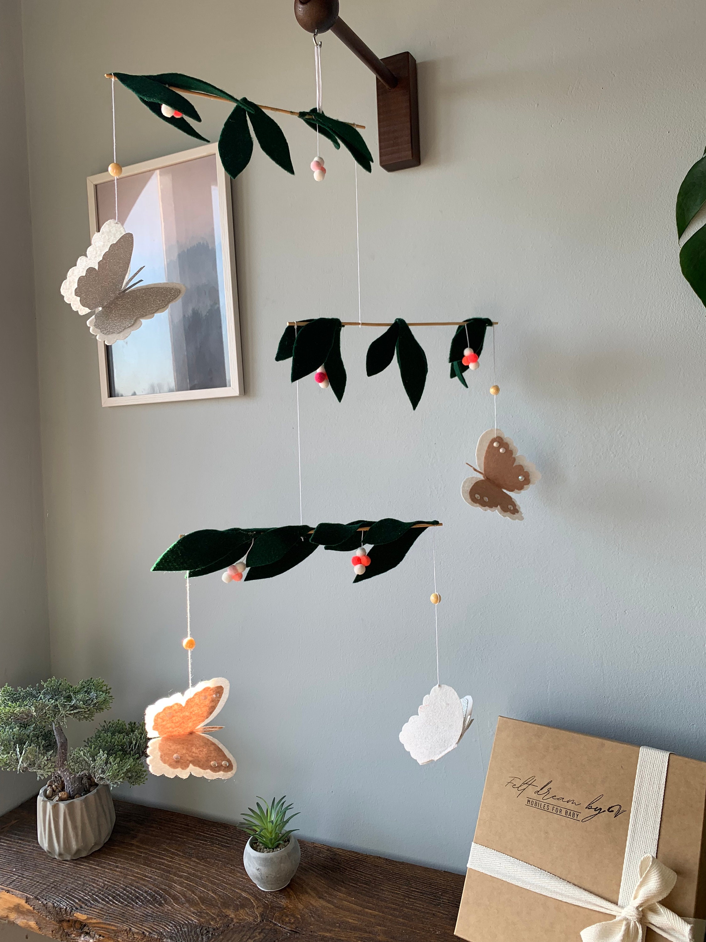 Montessori Butterfly Mobile Baby Mobile Butterfly Nursery Etsy