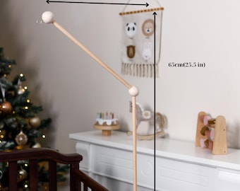 Baby mobile arm / holder, Wooden baby mobile stand, crib baby mobile attachment, nursery mobile stand