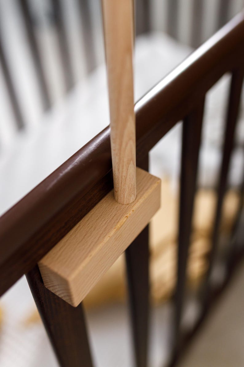 Baby mobile holder, Baby mobile arm, Wooden baby mobile stand, crib baby mobile attachment, nursery mobile stand image 9