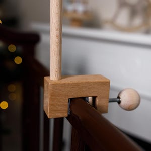 Baby mobile holder, Baby mobile arm, Wooden baby mobile stand, crib baby mobile attachment, nursery mobile stand image 10