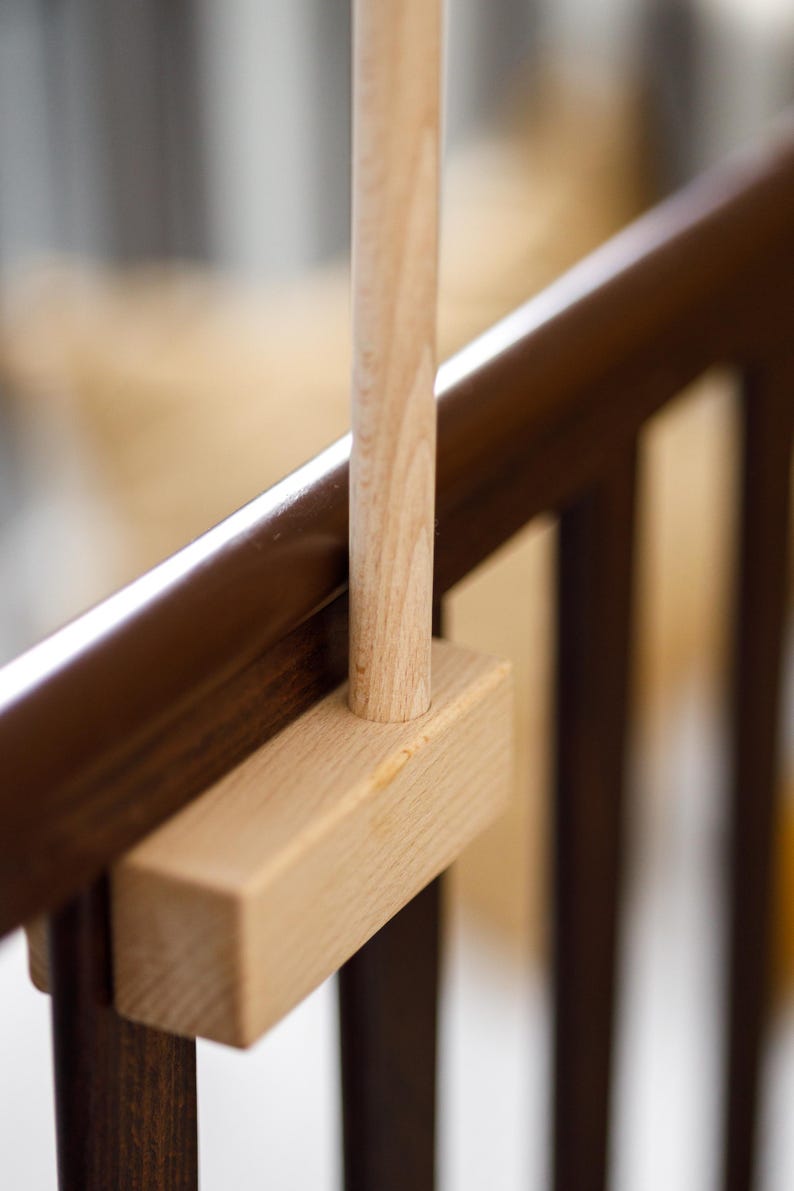 Baby mobile holder, Baby mobile arm, Wooden baby mobile stand, crib baby mobile attachment, nursery mobile stand image 14