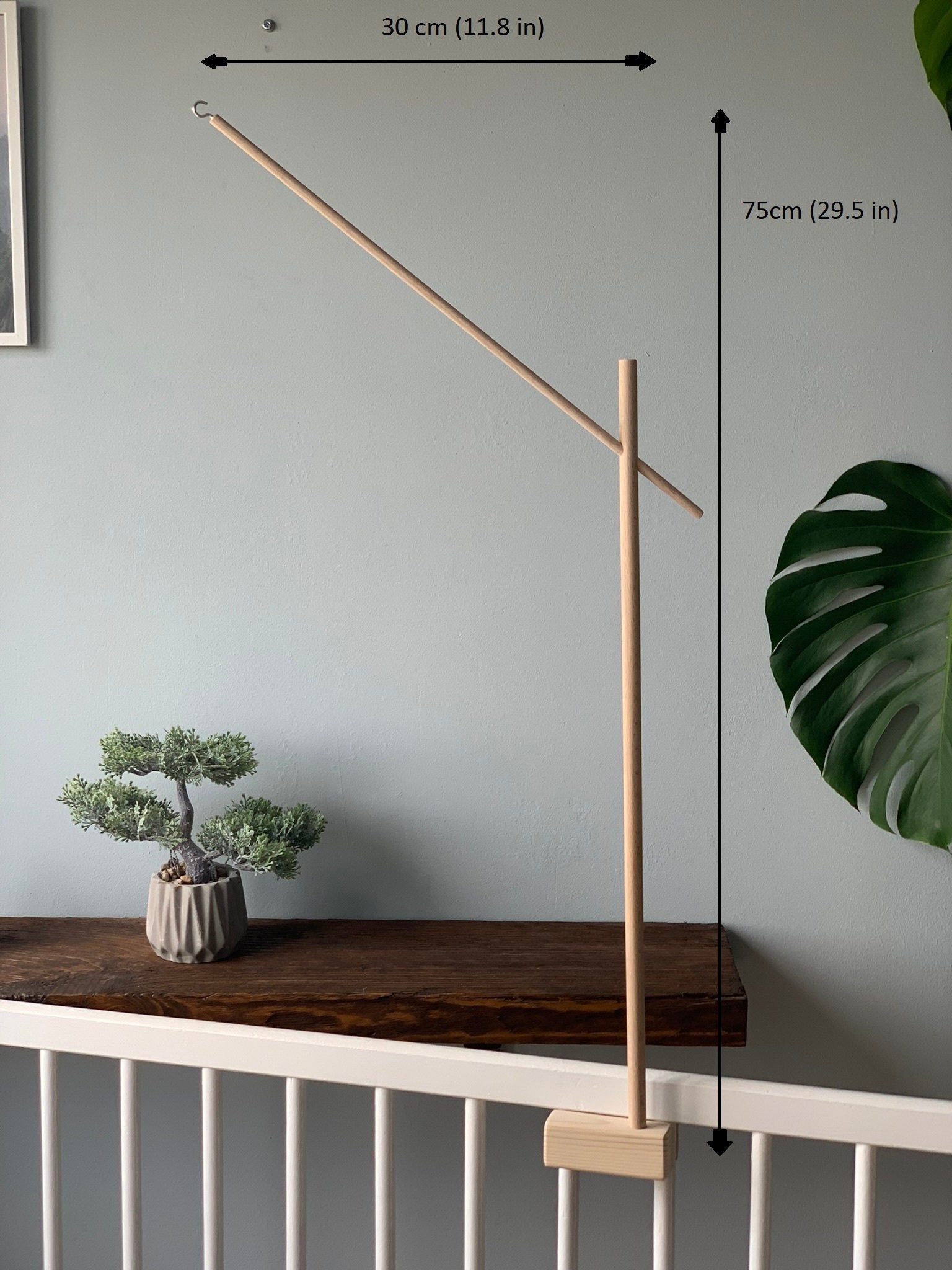 Baby Mobile Arm / Holder Wooden Baby Mobile Stand Crib Baby Etsy