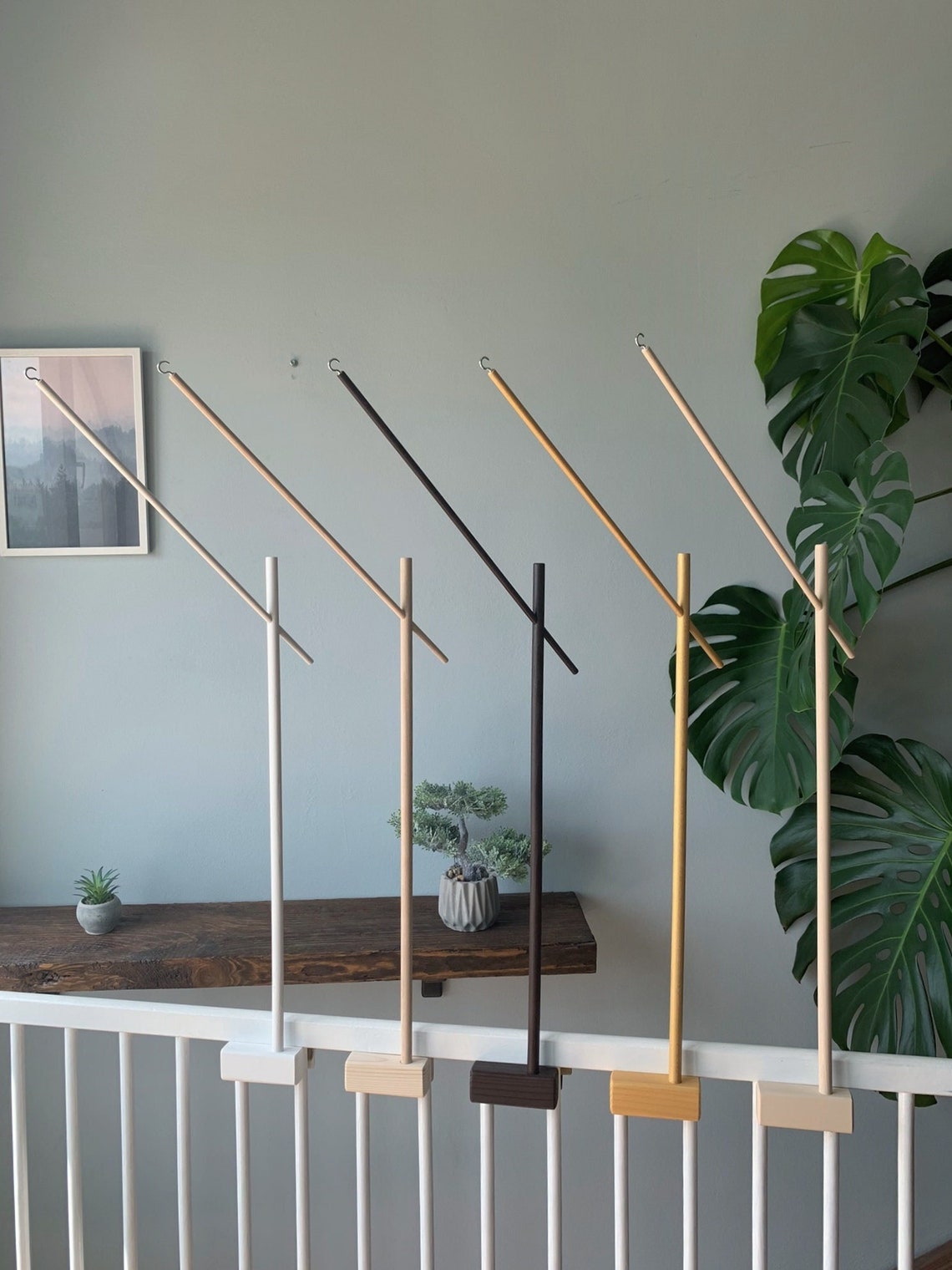 Baby Mobile Arm / Holder Wooden Baby Mobile Stand Crib Baby Etsy