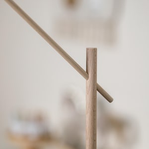 Baby mobile holder, Baby mobile arm, Wooden baby mobile stand, crib baby mobile attachment, nursery mobile stand image 6