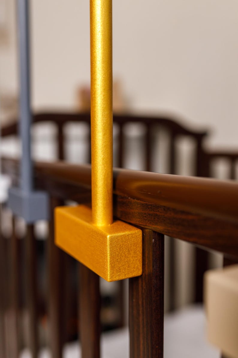 Baby mobile holder, Baby mobile arm, Wooden baby mobile stand, crib baby mobile attachment, nursery mobile stand image 14