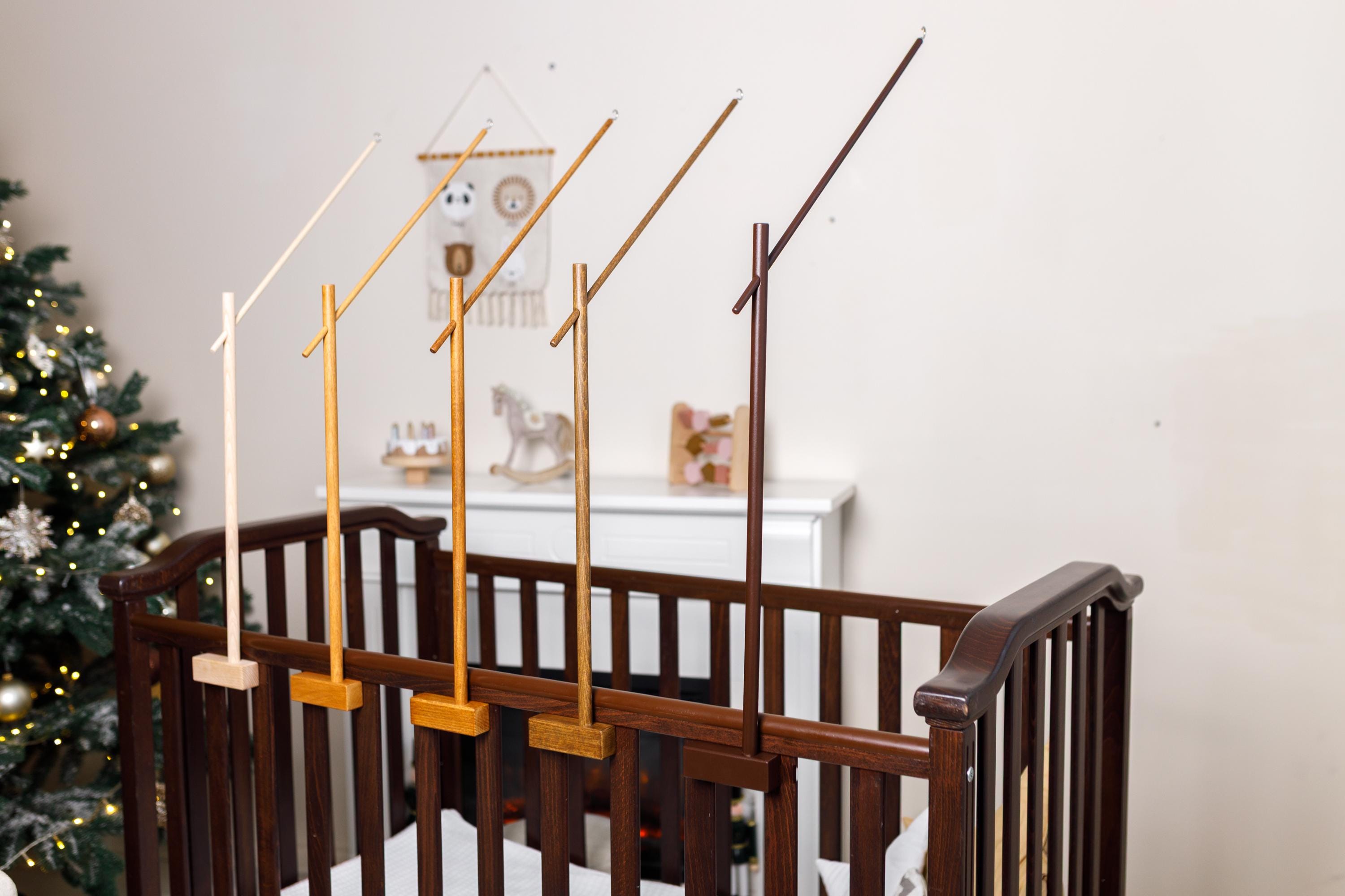Natural Wood Baby Crib Mobile Hanger Arm: Universal Fit - Etsy