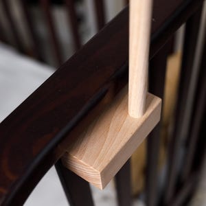 Baby mobile holder, Baby mobile arm, Wooden baby mobile stand, crib baby mobile attachment, nursery mobile stand image 12