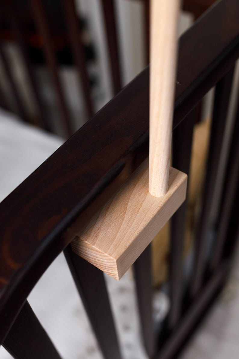 Baby mobile holder, Baby mobile arm, Wooden baby mobile stand, crib baby mobile attachment, nursery mobile stand image 12