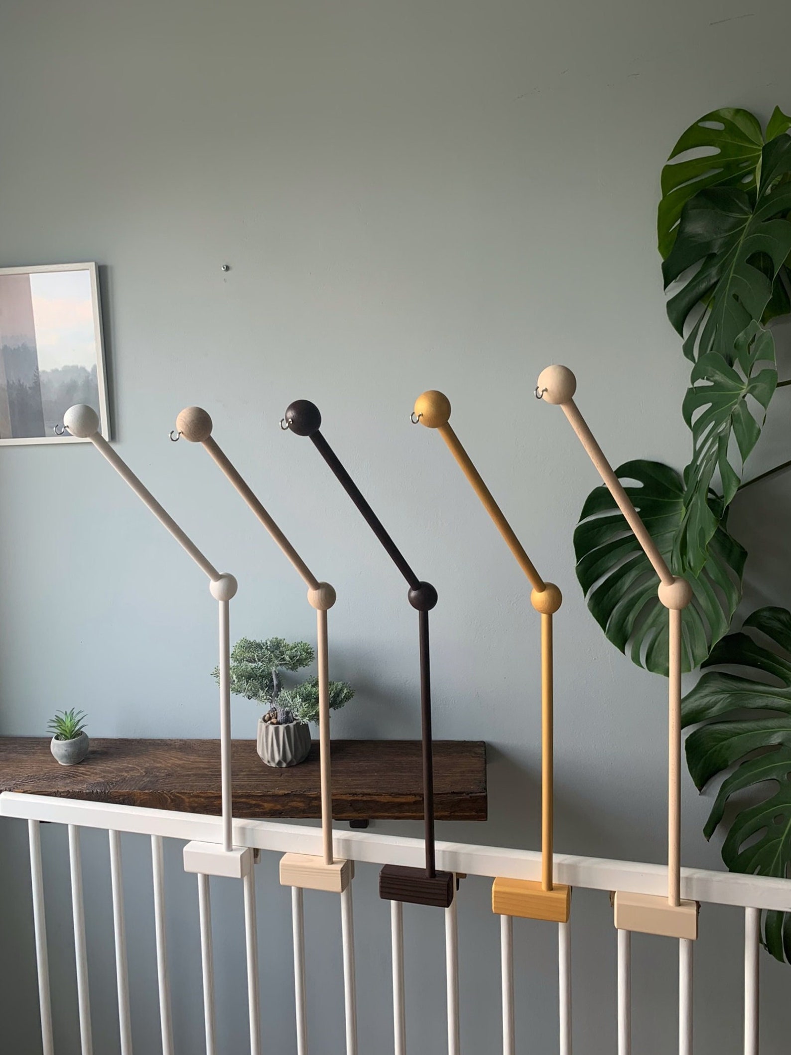 Baby Mobile Arm / Holder Wooden Baby Mobile Stand Crib Baby Etsy