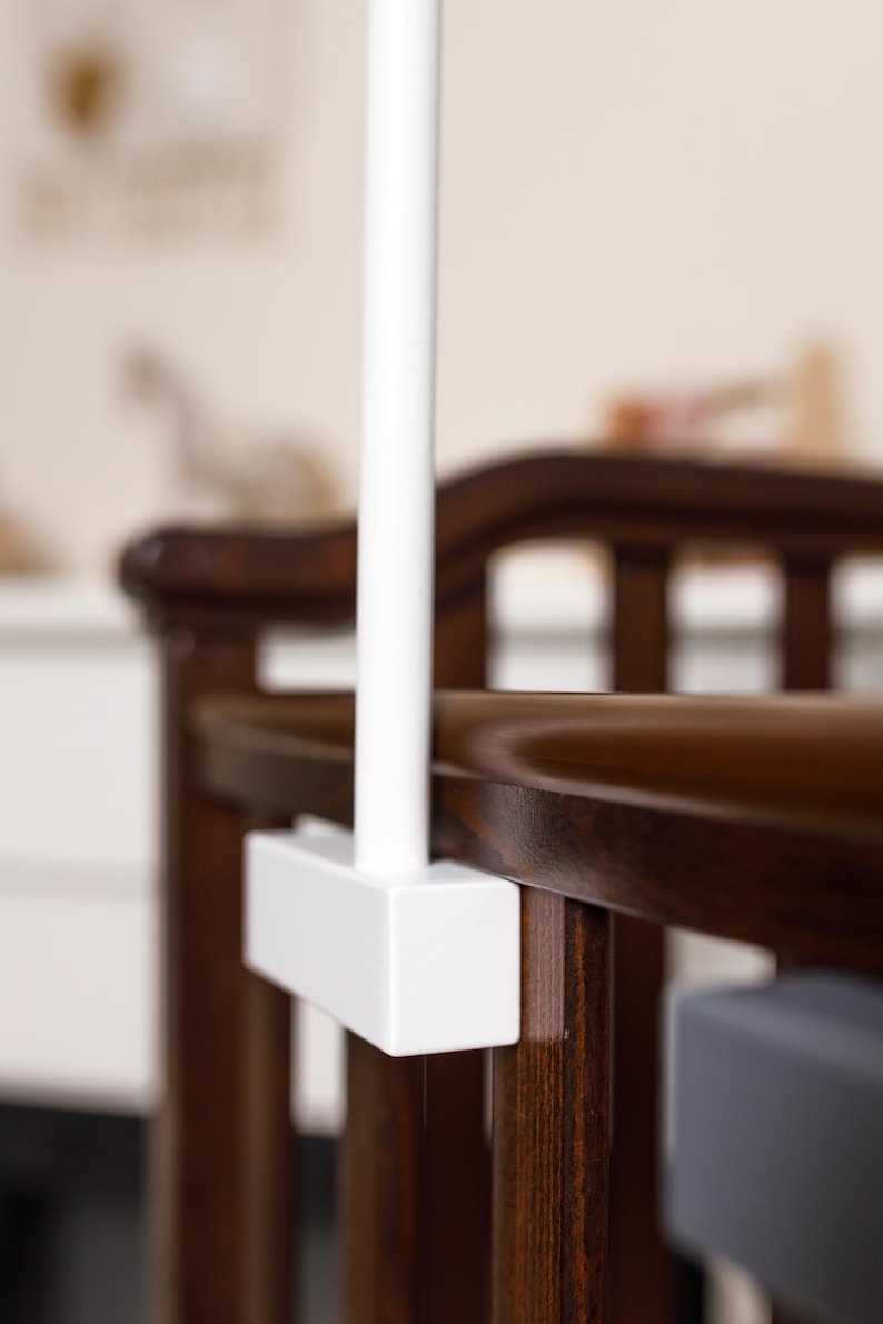 Baby mobile holder, Baby mobile arm, Wooden baby mobile stand, crib baby mobile attachment, nursery mobile stand image 16