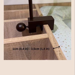 Baby mobile holder, Baby mobile arm, Wooden baby mobile stand, crib baby mobile attachment, nursery mobile stand image 11