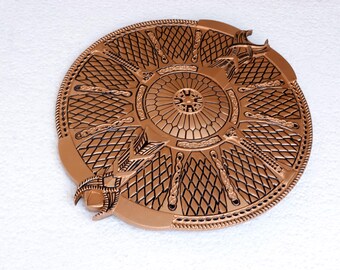Escudo con brújula vikingo medieval: regalo navideño del Valhalla nórdico