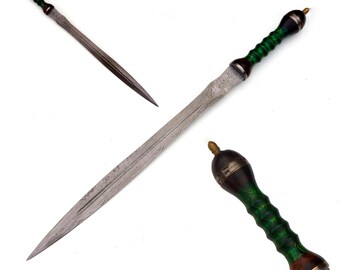 Réplica de espada vikinga de acero de Damasco forjada a mano, regalo personalizado