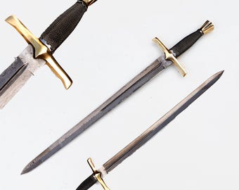 Réplica de espada vikinga de acero de Damasco forjada a mano - Regalo personalizado