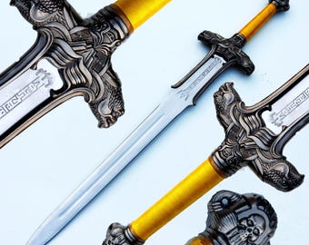 Réplica de la espada atlante de Conan hecha a mano: espada vikinga de acero con alto contenido de carbono