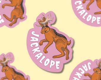 Colección Cryptid: Jackalope 3 en pegatina mate