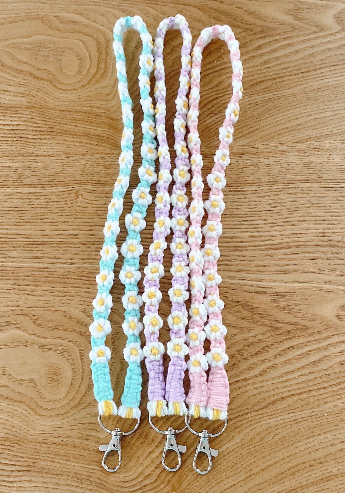 Handmade Flower Lanyard Flower Lanyard Cotton Lanyard - Etsy