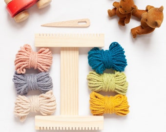 Weaving Kit for Kids, Merino Wool Loom Craft