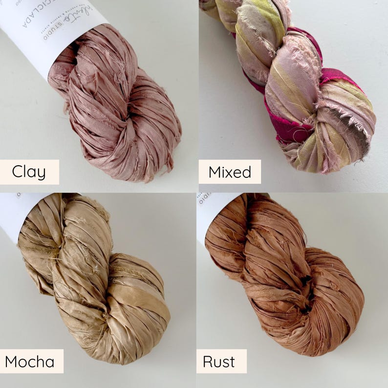 Sari silk ribbon by the meter. Silk ribbon for floral bouquets, journals, weaving, scrapbooking and more. image 3