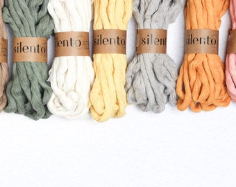 Macrame rope 9mm, soft cotton cord set 3x7m, custom colors for tassels, fringe wall art, weaving, boho decor, fiber bundle, macrame supplies