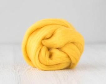 Merino wool roving 19 micron – soft fiber for needle felting, spinning, wet felting and fiber art projects
