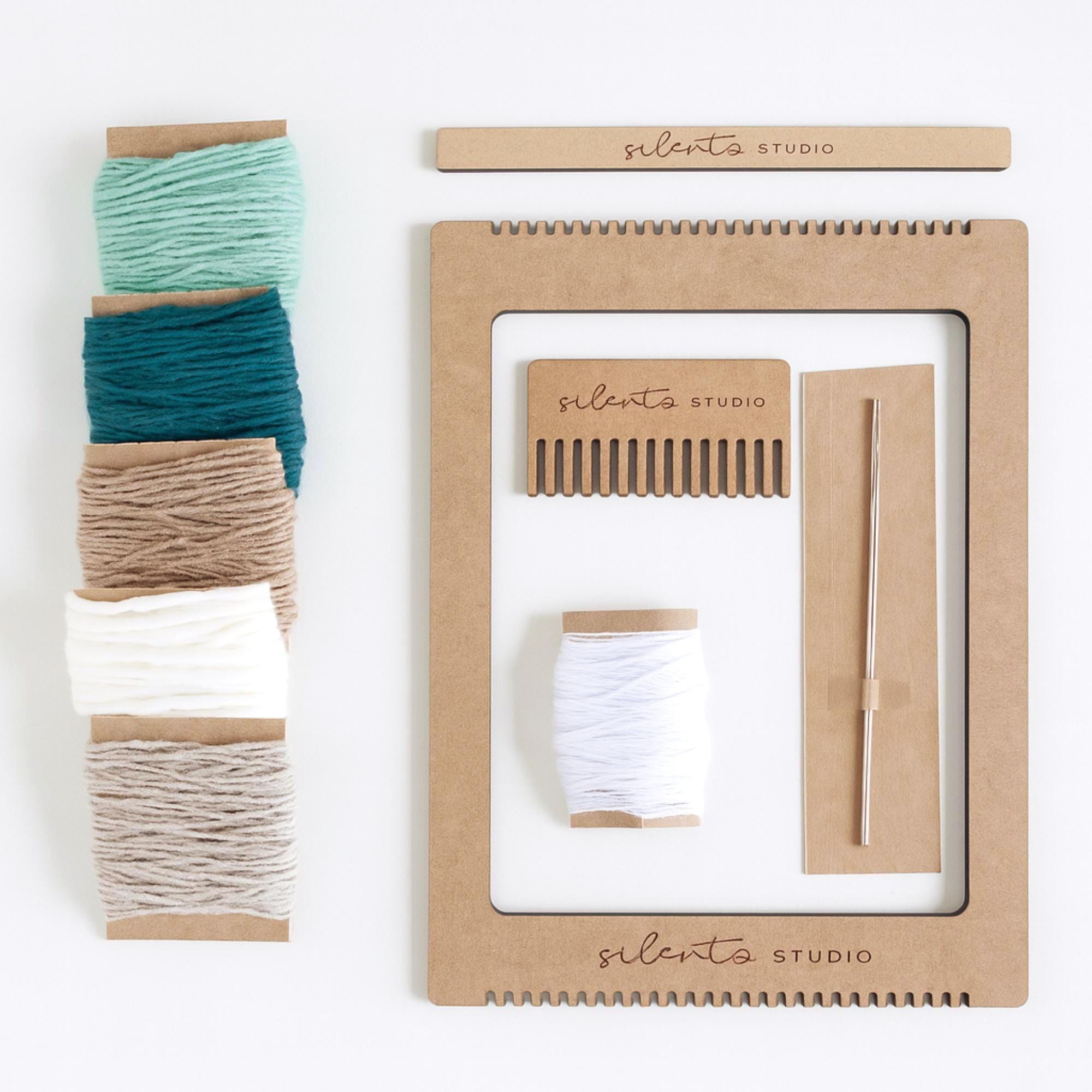 Weaving Loom Kit for Beginners, Frame Loom Set With Merino Wool ...
