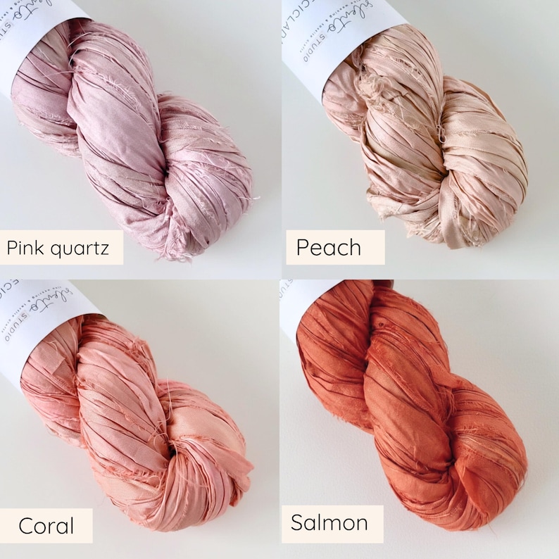 Sari silk ribbon by the meter. Silk ribbon for floral bouquets, journals, weaving, scrapbooking and more. image 10