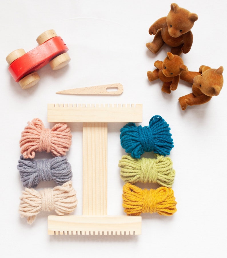 Weaving kit for kids, craft kit, gift for kids image 1