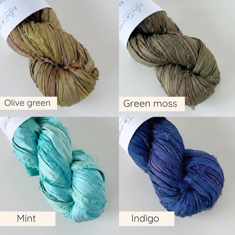 Sari silk ribbon by the meter. Silk ribbon for floral bouquets, journals, weaving, scrapbooking and more. image 7