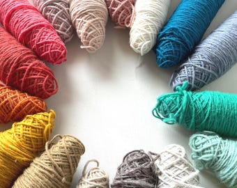 Spanish merino wool rustic yarn single ply wool yarn weaving crochet knitting punch needle textile craft natural fiber yarn