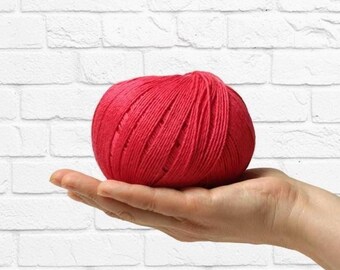 Recycled cotton loom thread 1mm organic fiber yarn weaving crochet knitting eco textile cord craft supply