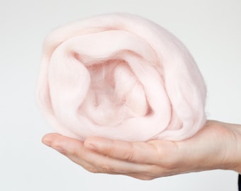 Fine merino wool roving fiber 19 micron wool for needle felting wet felting spinning weaving texture fiber art natural wool