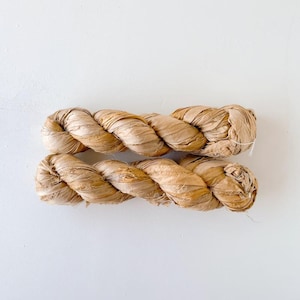 Sari silk ribbon mokka, recycled silk yarn in warm earthy tones, 100g for weaving, craft, gift wrapping, crochet, journal eco-friendly fiber