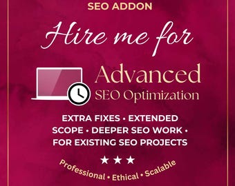 Servizio aggiuntivo SEO / Correzioni avanzate on-page, miglioramenti tecnici e ottimizzazione estesa del sito web