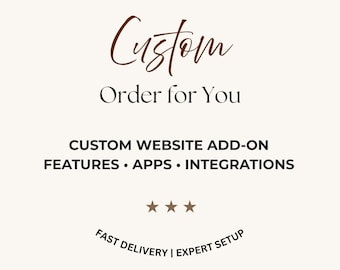 Wix, Shopify and WordPress Website Add-On Service | Custom Features & Integrations